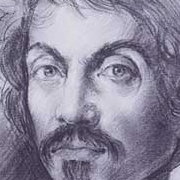 Lire 100.000 “tipo 1983”  - Bozzetto di Guglielmo Savini - Ritratto del Caravaggio utilizzato per il Recto del biglietto